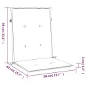 VidaXL Poduszki na krzesła ogrodowe 2 szt., winna czerwień 100x50x3 cm