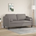 VidaXL 2-osobowa sofa z poduszkami, kolor taupe, 140 cm, tkanina Lumarko!