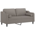 2-osobowa sofa z poduszkami, kolor taupe, 140 cm, tkanina Lumarko!