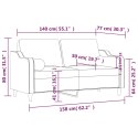 VidaXL 2-osobowa sofa z poduszkami, kolor taupe, 140 cm, tkanina Lumarko!