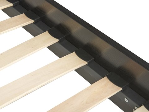 Łóżko rattanowe 140 x 200 cm czarne MONPAZIER