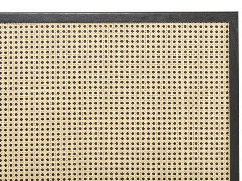 Łóżko rattanowe 140 x 200 cm czarne MONPAZIER