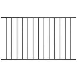 Panel ogrodzeniowy, kryta proszkowo stal, 1,7x0,75m, czarny