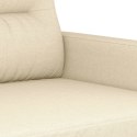 2-osobowa sofa, kremowa, 140 cm, tapicerowana tkaniną