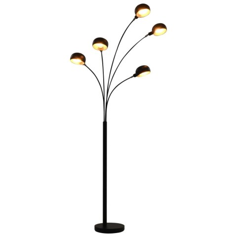 Lampa stojąca, 200 cm, 5 x E14, czarno-złota