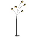 Lampa stojąca, 200 cm, 5 x E14, czarno-złota