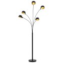 Lampa stojąca, 200 cm, 5 x E14, czarno-złota