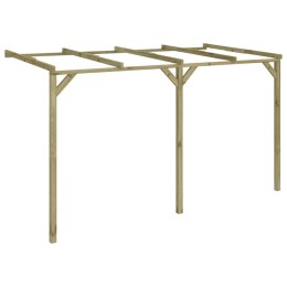 Pergola przyścienna, 2 x 4 x 2,2 m, drewno