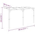 Pergola przyścienna, 2 x 4 x 2,2 m, drewno