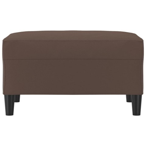 Podnóżek, brązowy, 70x55x41 cm, sztuczna skóra