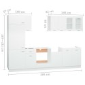 8-częściowy zestaw szafek kuchennych, biały, płyta wiórowa