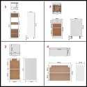 8-częściowy zestaw szafek kuchennych, biały, płyta wiórowa