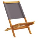 Składane krzesła ogrodowe, 6 szt, antracytowa tkanina i drewno