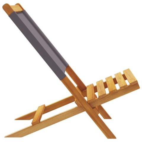 Składane krzesła ogrodowe, 6 szt, antracytowa tkanina i drewno