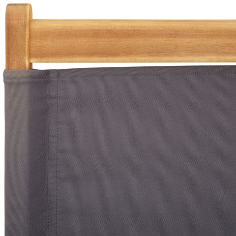 Składane krzesła ogrodowe, 6 szt, antracytowa tkanina i drewno