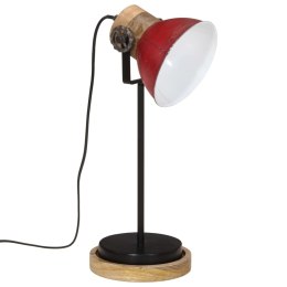 Lampa stołowa, 25 W, postarzany czerwony, 17x17x50 cm, E27