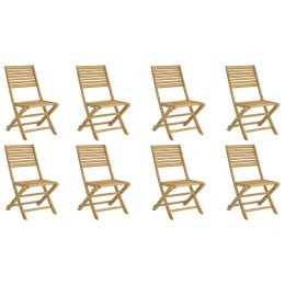 Składane krzesła ogrodowe, 8 szt, 48,5x61,5x87 cm, akacja