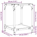 Stoliki kawowe ze szklanym blatem, 2 szt, 30x30x40 cm, stal