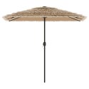 Parasol ogrodowy na stalowym słupku, brązowy, 248x248x248 cm