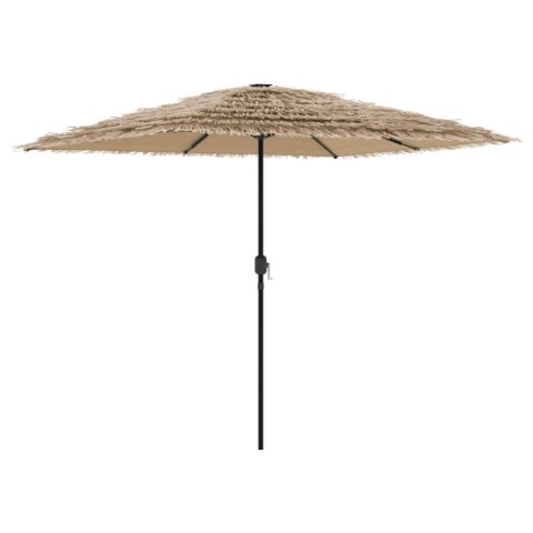 Parasol ogrodowy na stalowym słupku, brązowy, 248x248x248 cm
