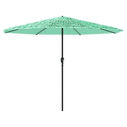 Parasol ogrodowy na stalowym słupku, zielony, 324x324x247 cm