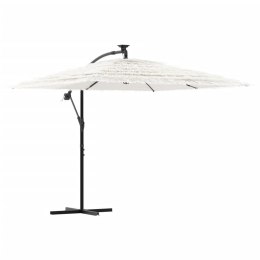 Parasol ogrodowy na stalowym słupku, biały, 246x246x230 cm