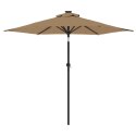 Parasol ogrodowy na stalowym słupku, taupe, 225x225x212 cm