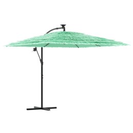 Parasol ogrodowy na stalowym słupku, zielony, 269x269x235 cm