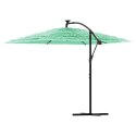 Parasol ogrodowy na stalowym słupku, zielony, 269x269x235 cm