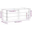 Nadstawki paletowe, 3 szt, 150x50 cm, drewno sosnowe