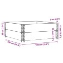 Nadstawki paletowe, 2 szt, 100x100 cm, lite drewno sosnowe