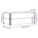 Nadstawki paletowe, 2 szt, 100x50 cm, lite drewno sosnowe