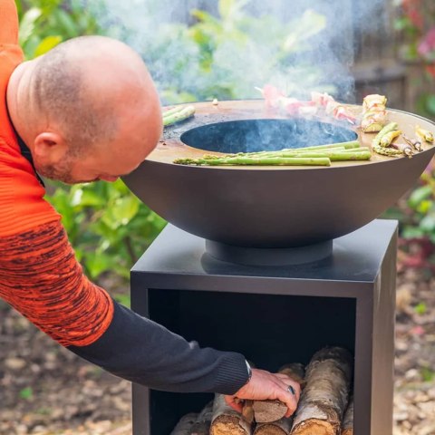 Kominek ogrodowy ONYX z grillem i pokrywą, 60 cm, klasyczny