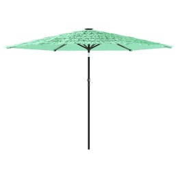 Parasol ogrodowy na stalowym słupku, zielony, 288x288x225 cm