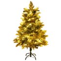 Sztuczna choinka z lampkami i szyszkami, zielona 150 cm, PVC/PE