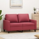 2-osobowa sofa, winna czerwień, 120 cm, sztuczna skóra