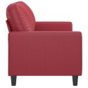 2-osobowa sofa, winna czerwień, 120 cm, sztuczna skóra