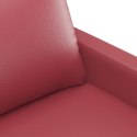 2-osobowa sofa, winna czerwień, 120 cm, sztuczna skóra