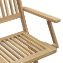 Składane krzesła ogrodowe, 6 szt, 54,5x58x90 cm, akacja