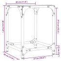 Stoliki kawowe ze szklanym blatem, 2 szt, 30x30x40 cm, stal