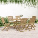 Składane krzesła ogrodowe, 6 szt, 48,5x57x90 cm, akacja