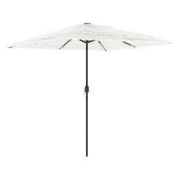 Parasol ogrodowy na stalowym słupku, biały, 248x248x248 cm