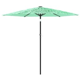 Parasol ogrodowy na stalowym słupku, zielony, 223x223x213 cm