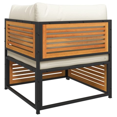 6-częściowy zestaw wypoczynkowy do ogrodu, z poduszkami, akacjowy