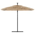 Parasol ogrodowy na stalowym słupku, brązowy, 269x269x235 cm