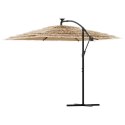 Parasol ogrodowy na stalowym słupku, brązowy, 269x269x235 cm