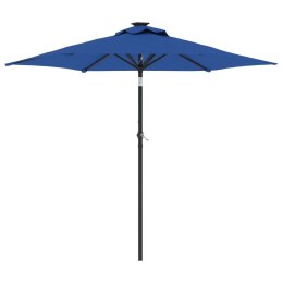 Parasol ogrodowy na stalowym słupku, lazurowy, 225x225x212 cm