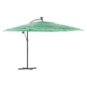 Parasol ogrodowy na stalowym słupku, zielony, 290x290x238 cm