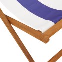 Składane krzesła plażowe, 2 szt, niebiesko-białe