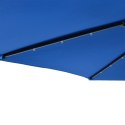 Parasol ogrodowy LED, stalowy słupek, lazurowy, 225x225x212 cm